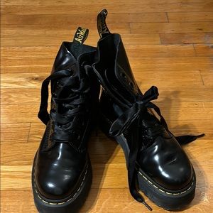 Dr. Martens Black Leather Molly Boots